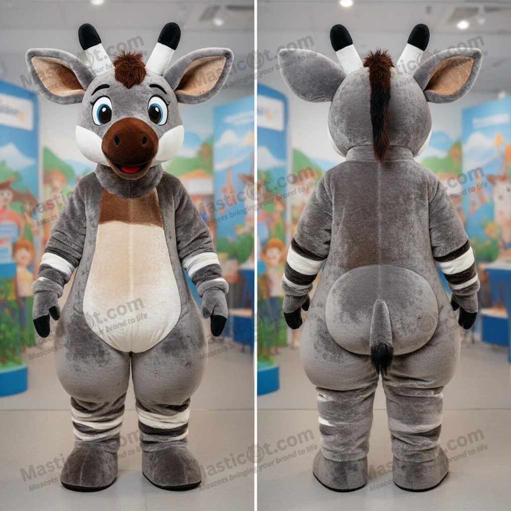 Fløjlssribet okapi maskot - Masticot.com