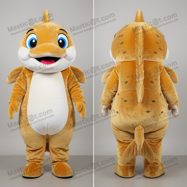 Golden Gleaming Salmon Mascot - Masticot.com