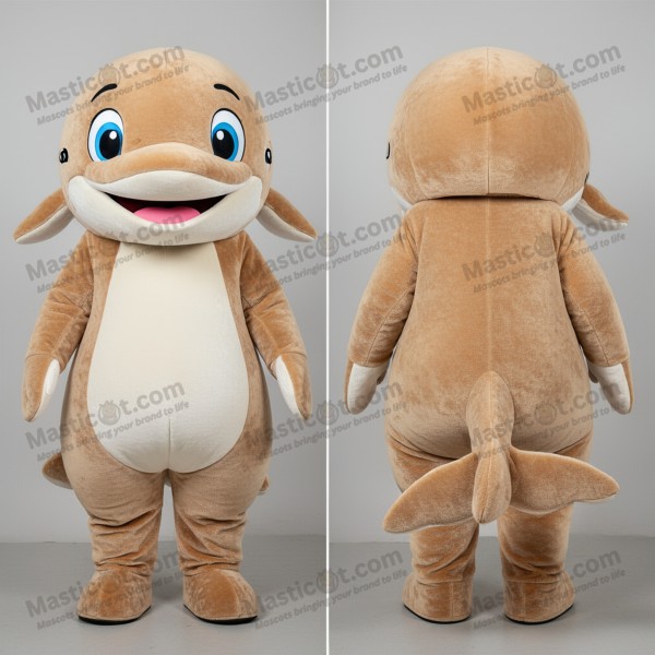 Hnědá plyšová velrybí maskota - Masticot.com