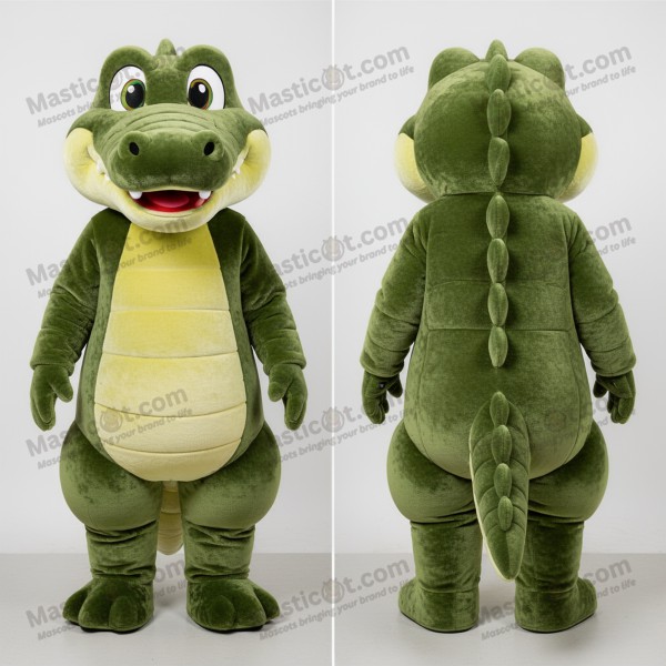 Olive Green Friendly Crocodile Mascot - Masticot.com