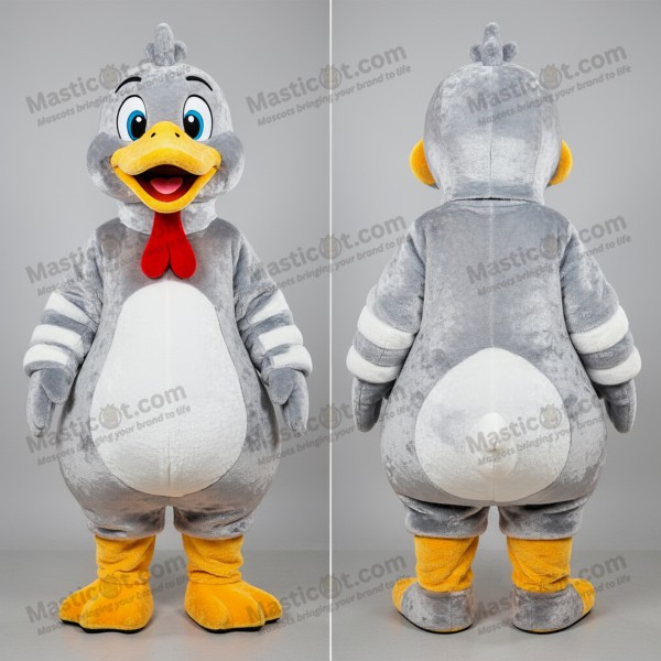 Silver sleek geese mascot - Masticot.com