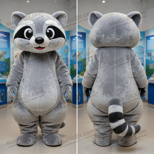 Silver plush civet mascot - Masticot.com