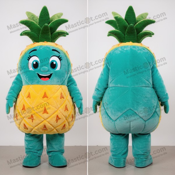 Honey yellow cheerful pineapple mascot - Masticot.com