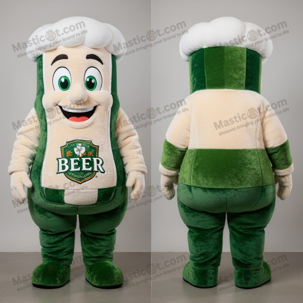 Cream green bubbly green beer mascot - Masticot.com