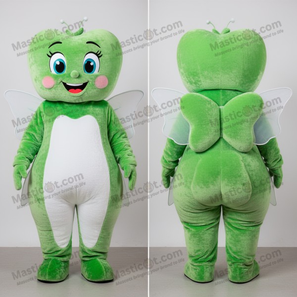 Emerald green whimsical tooth fairy mascot - Masticot.com