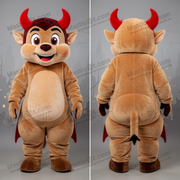 Rust orange mischievous devil mascot - Masticot.com