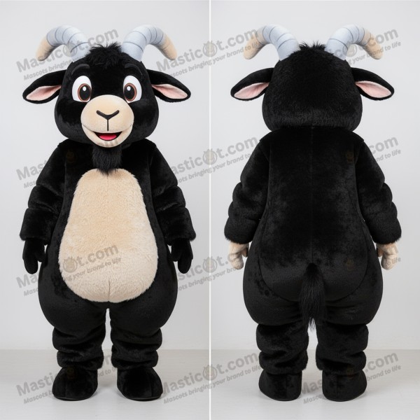 Mascotă Capră Angora Moale din Ebony - Masticot.com
