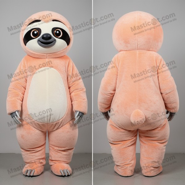 Peach soft sloth mascot - Masticot.com
