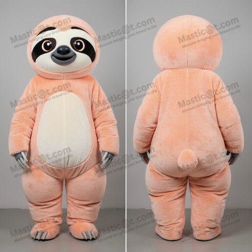 Peach soft sloth mascot - Masticot.com