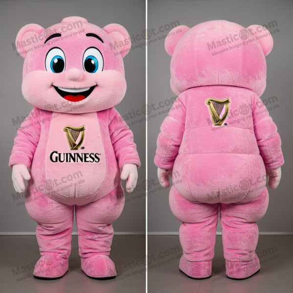Rose Pink Cartoon Guinness Mascot - Masticot.com