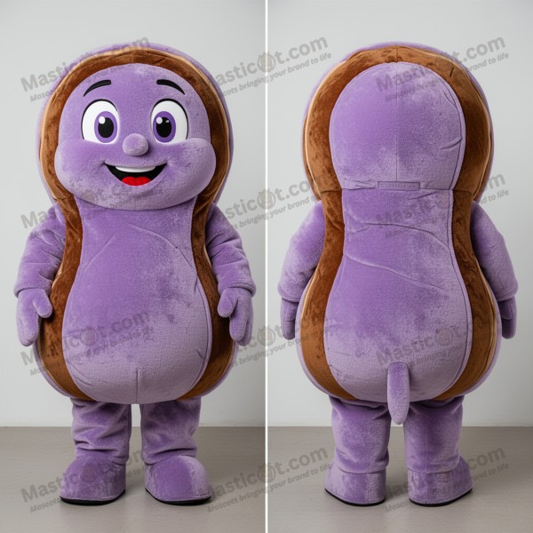 Lavender rounded beef wellington mascot - Masticot.com