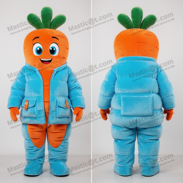 Sky blue oversized tip carrot mascot - Masticot.com