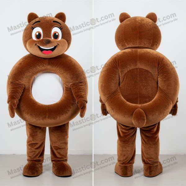 Schokoladenbrauner glitzernder Verlobungsring-Maskottchen -