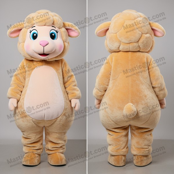 Goldenes, weiches Schaf-Maskottchen - Masticot.com