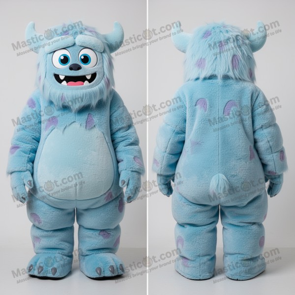 Sky blue fluffy yeti mascot - Masticot.com