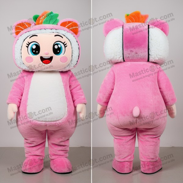 Rosa plump sushi-maskot - Masticot.com