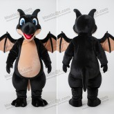 Sort, strømlinet pterodactyl-maskot - Masticot.com