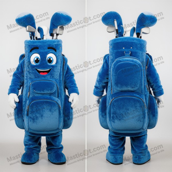 Mascota de bolsa de golf azul aterciopelado - Masticot.com
