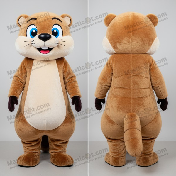 Tan playful otter mascot - Masticot.com