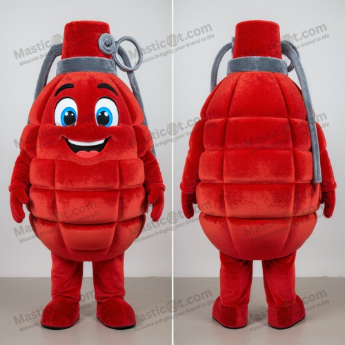 Crimson round grenade mascot - Masticot.com