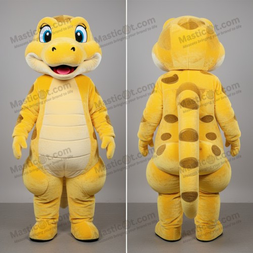 Žlutá kostýmní maskota krajty - Masticot.com