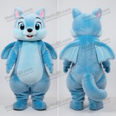 Sky Blue Moto Jacket Flying Squirrel Mascot - Masticot.com