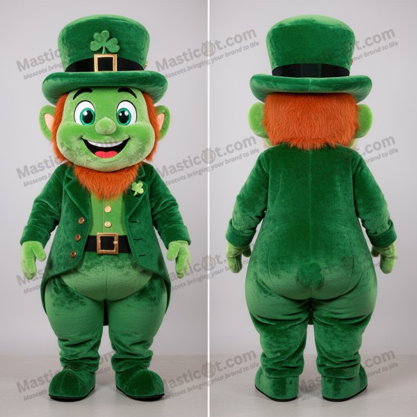 Emerald green cheerful green beer mascot - Masticot.com