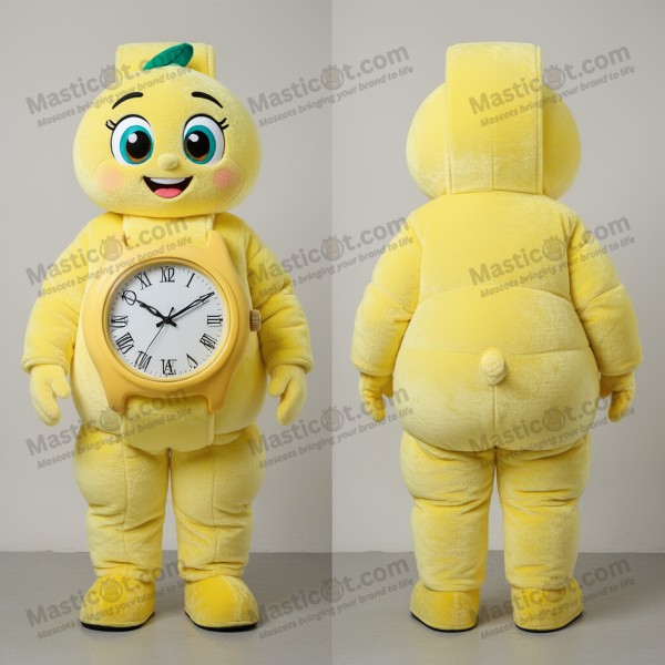 Citronově žlutý nadměrný náramek maskot hodinek -