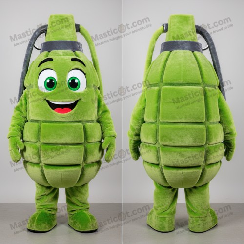 Lime Green Rounded Grenade Mascot - Masticot.com