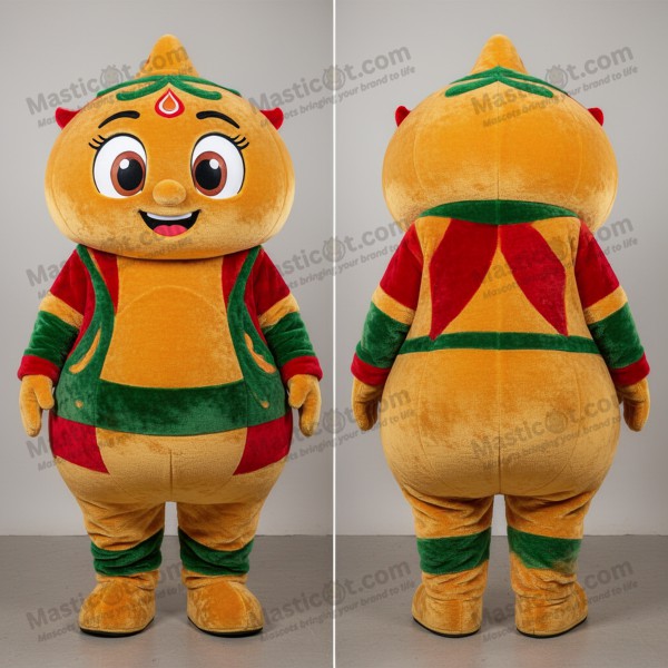 Mascota redonda dorada de tikka masala - Masticot.com