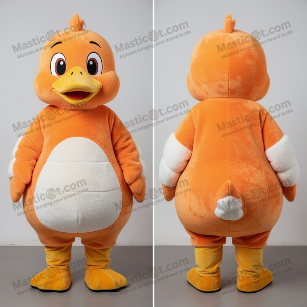 Bright Orange Cartoon Geese Mascot - Masticot.com