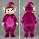 Magenta fluweel elf mascotte - Elf - MASTICOT_7253 - Masticot.com