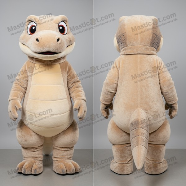Hnědá plyšová maskot komodského draka - Masticot.com