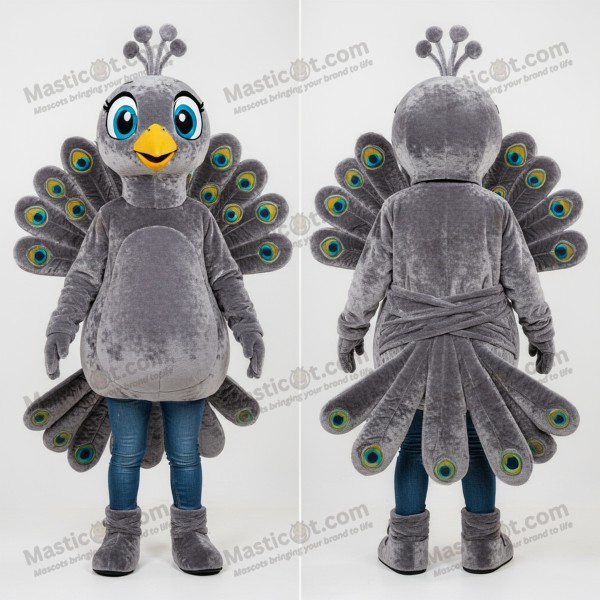 Velveteen flared tail peacock mascot - Masticot.com