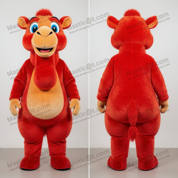 Crimson velvet camel mascot - Masticot.com