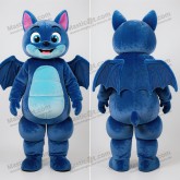 Velvet blue broad winged bat mascot - Masticot.com