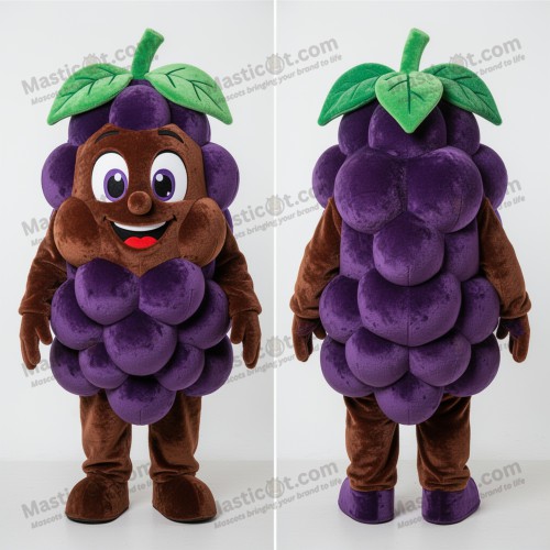 Plush purple rounded grape mascot - Masticot.com