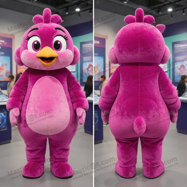 Magenta velvety pho mascot - Masticot.com