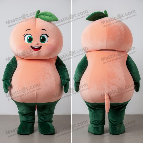 Peach broad shouldered momentum mascot - Masticot.com