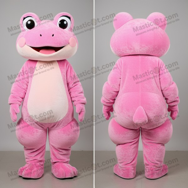 Pink Padded Cartoon Frog Mascot - Masticot.com