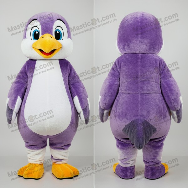 Lavender Fluffy Seagull Mascot - Masticot.com