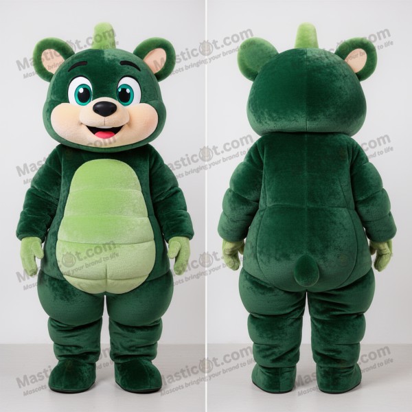 Forest green cuddly aglet mascot - Masticot.com