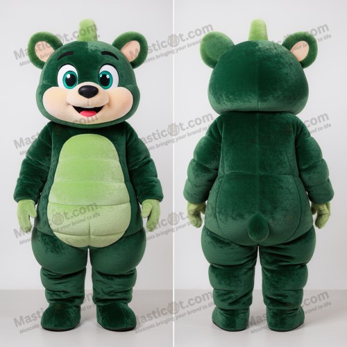 Forest green cuddly aglet mascot - Masticot.com