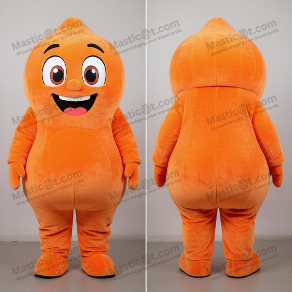 Lysende oransje glad is-maskot - Masticot.com