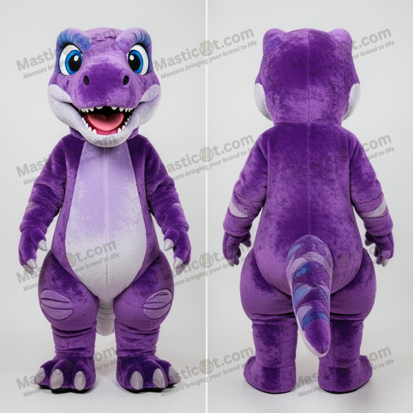 Fioletowy pluszowy kostium maskotki Utahraptor -