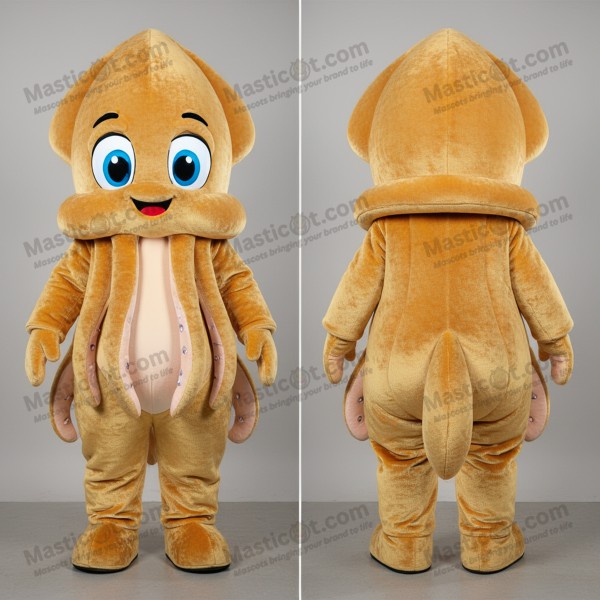 Zlatý třpytivý kostým chobotnice maskota - Masticot.com