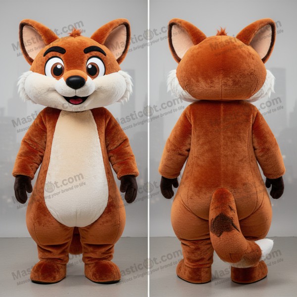 Rust Brown Cartoon Mongoose Mascot - Masticot.com