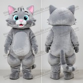 Silver Cartoon Cat Mascot - Masticot.com