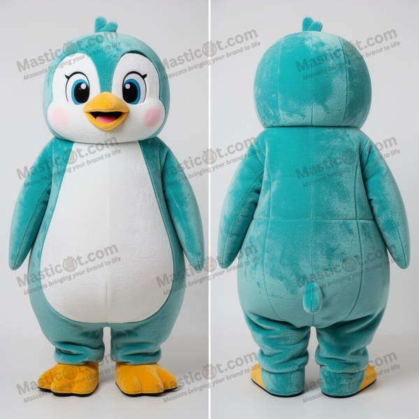 Pingüino de peluche turquesa mascota - Masticot.com