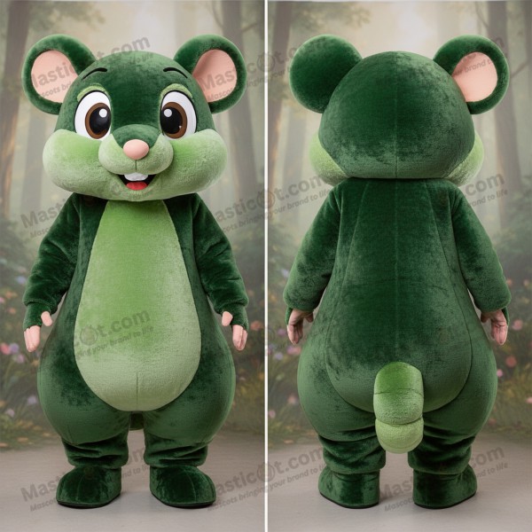 Waldgrüner Samt-Mäuse-Maskottchen - Masticot.com